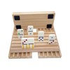 SUTIMSHE Natural Wood Domino Racks, Domino Tiles Holders,Domino Trays Set