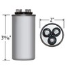 Dual Run Capacitor, 45+3 MFD, 440/370 VAC, Round