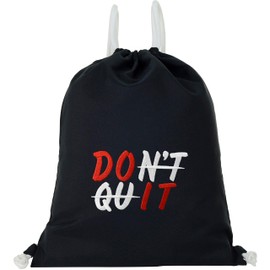 EXPRESS-STICKEREI Gym Bag Life Attitude Saying | Bag Black Waterproof Backpack Funny Bag Gym Bag Sports Bag Men Gym Bag Bag Backpack Embroidered Gift for Men, Don't Quit - Do It
