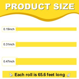 3 Rolls Pinstripe Tape Set (0.47/0.31/0.19 Inch x 65.6 Ft) – High-Temp Automotive Striping Tape, Waterproof & Oil-Resistant, Easy Tear & Smooth Edges for Paint, Decals, DIY & Auto Detailing