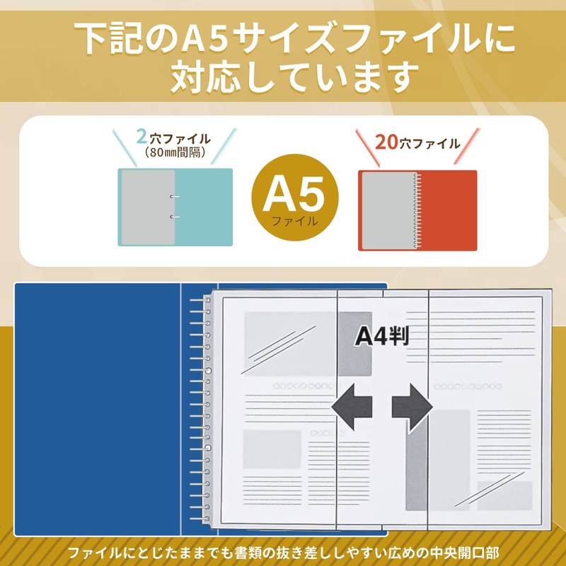 Lion A5/A4 CL-207F Clear Pocket Refill, Bi-Fold, 10 Sheets