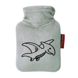 Huuraa Taschenwärmer Pteranodon Dinosaurier Geschenk 0,2 Liter Grey Mini Veloursbezug Pteranodon Geschenkidee
