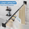 CorkLatta Matte Black Shower Curtain Rod,1 Inch Diameter Stainless Steel