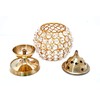 Haschart Akhand Diya Decorative Brass Crystal Oil Lamp Tea Light