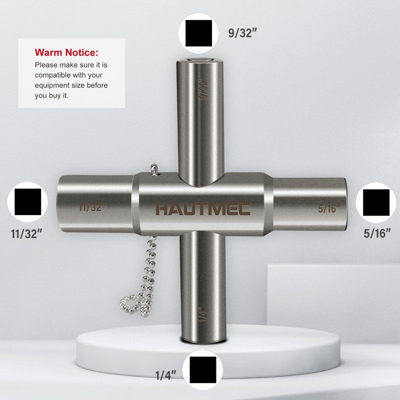 HAUTMEC 4 Way Sillcock Water Key Set 2 PCS, Universal