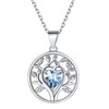 Supcare Women's Tree of Life Necklace, 925 Sterling Silver Birthstone