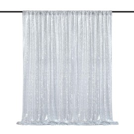 Silver Sequin Backdrop Curtains Christmas Backdrop Photography Background 4ftx8ft Sparkle Party Drapes