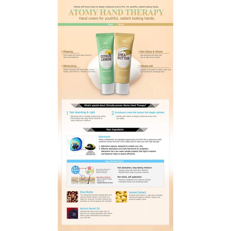 Atomi Atomy Beauty Atomy Hand Cream (Pack of 4)