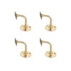 Infinity Decor Pack of 4 Traditional Handrail Brackets Polished Brass