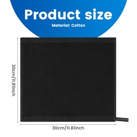 Guniata Pack of 5 Tea Towels, Kitchen Towels, Cotton, Durable, Soft, Absorbent Tea Towels, for Kitchen, Car, Beauty, Daily Cleaning (Black, 5 Pieces)