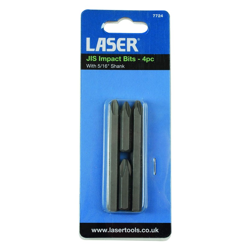 Laser 7724 JIS Impact Bits 4pc