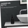 WOONEKY 2pcs Refillable Plastic Soap Dispenser Pump Bottles Black Matte