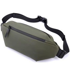 Body Bag, Shoulder Bag, Waist Pouch, Men's, Crossbody Bag, Large Capacity, Waterproof, One Shoulder Bag (1100-24), (1100-24) - Green