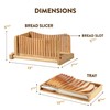 BAMBUSI Bread Slicer for Homemade Bread - Bamboo Bread Cutter