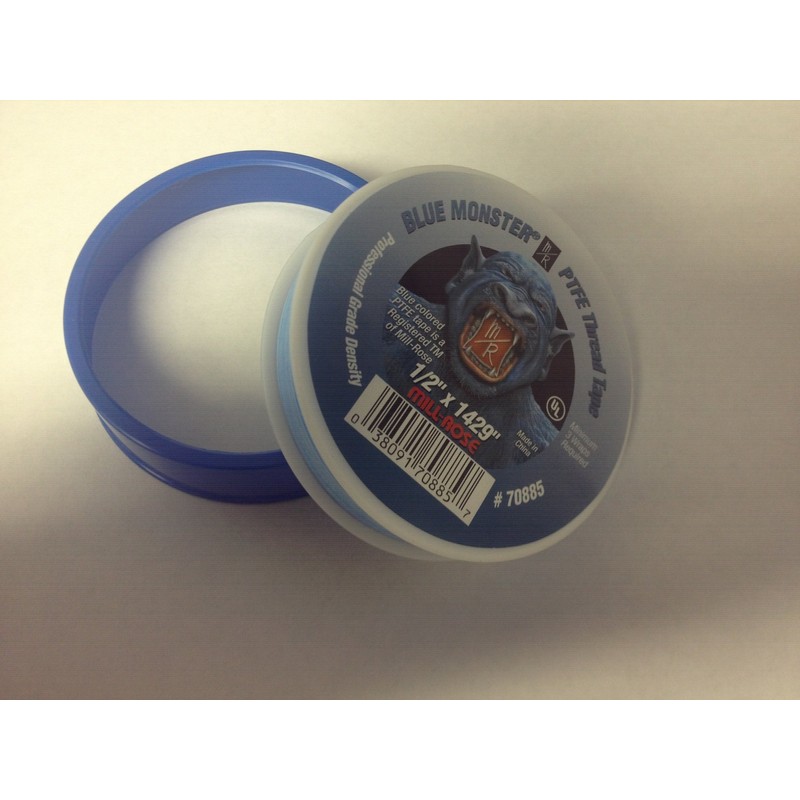 Mill-Rose 70885 Blue Monster PTFE Pipe Thread Sealant Tape, 1/2-Inch
