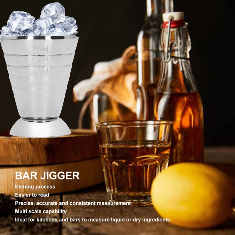 Bar Measuring Cup High Accuracy 3 Scales 304 Stainless Steel