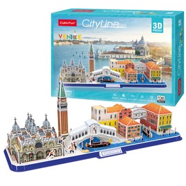 3D Puzzle - Venezia City Line | 3D Puzzle for Children and 3D Puzzle for Adults | Model Kit Adults | Gift for Children | 3D Puzzle Children from 8 | 126 Pieces