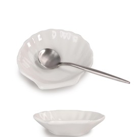 Ceramic Spoon Rest 4" - Heat-Resistant Stovetop & Counter Holder, Farmhouse Kitchen Decor, Non-Slip Cooking Utensil Rest, Housewarming Gift (2-Pack)