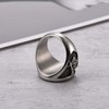 INRENG Men's Stainless Steel Vintage Freemason Masonic Biker Rings Blue