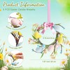 XunYee 4 Pcs Easter Candle Wreath Artificial Easter Egg Candleholder