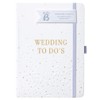 BusyB Upcoming Wedding Tasks Book - White Gold Wedding Organiser