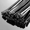 Akyandoo Pack of 100 Cable Ties Black White Strong Nylon