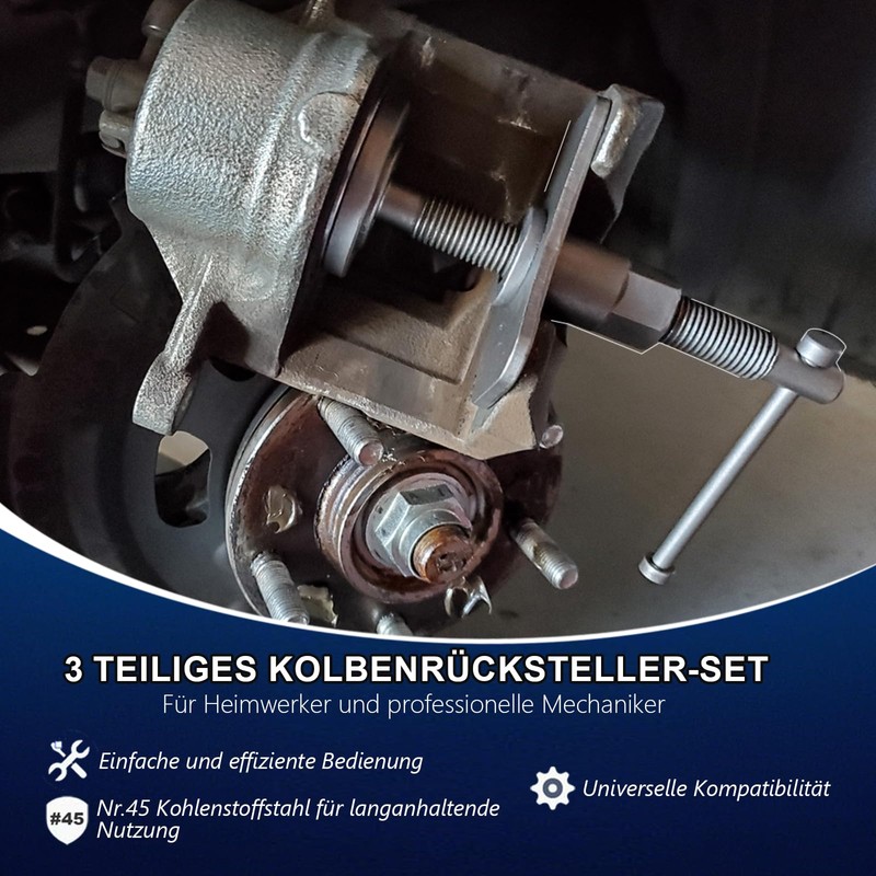 DASBSTE 5-Piece Universal Brake Piston Reset Set, Right-Hand Rotating Piston