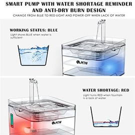 Petnf 2020 Fuente actualizada para gatos, fuente de agua para perros, gatos, fuente de agua automática, dispensador de agua para perros, ultra...     