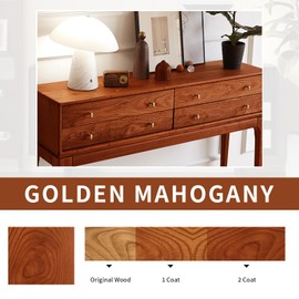 Jungarian Wood Grain Furniture Paint 17.6oz with Tools - All-in-One No Need Prime No Need Varnish - Water-based & Low Odor - Outdoor & Indoor Wood Paint for Furniture and More - Golden Mahogany