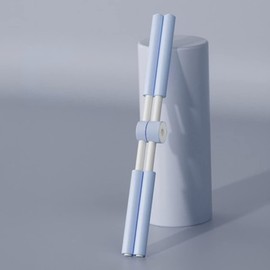 Molioon 猫背補正ベルト 巻き肩 姿勢補正サポーター 男女兼用 ヨガスティック ストレッチツール 十字架 補正スティック 肩甲骨ストレッチ 体をリセット 肩を開いて 猫背姿勢改善 肩こり防止 フィットネス (ブルー)