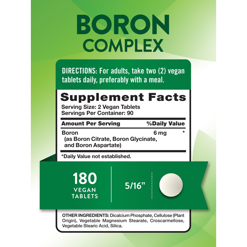 Nature's Truth Triple Action Boron Complex Supplement | 6mg |