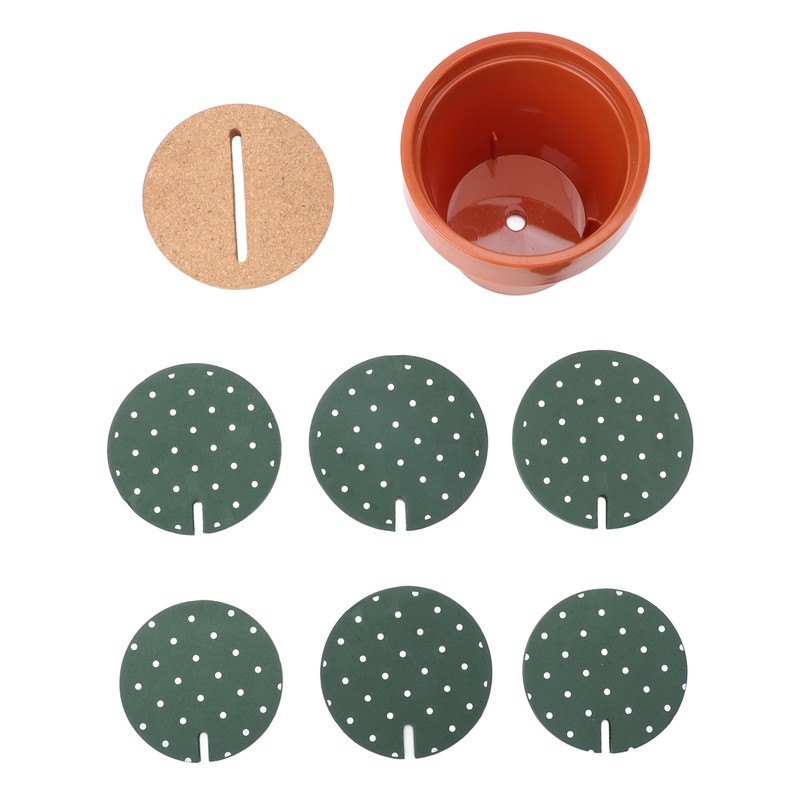 6PCS Cactus Coaster Set Heat Insulation Antislip Multifunctional DIY Funny