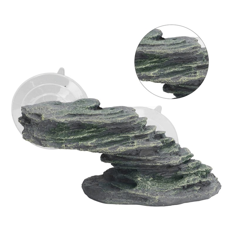 Tortoise Climbing Platform,Turtle Basking Platform Resin Lifelike Aquarium Rock Ornament