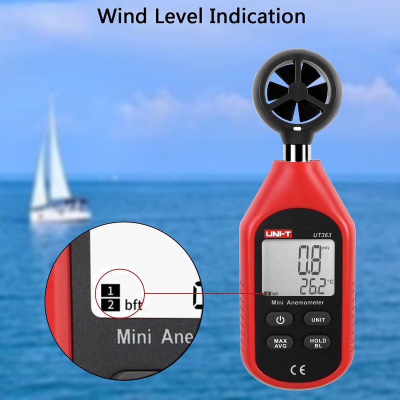 UNI-T UT363 Mini Digital Anemometer High Precision Wind Measuring Instrument