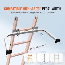 Happybuy Ladder Stabilizer - Extension Ladder Standoff, Heavy-Duty Wing Span/Wall Ladder Accessory for Roof Gutter. User-Friendly, Wide Compatibility, Anti-Slip Rubber Feet. Rated to Support 330 lbs