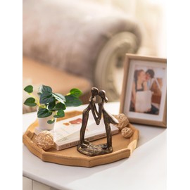 Sziqiqi 8th Anniversary Couple Gifts: 8 Year Anniversary Wedding Gifts for Him Her - 8th Wedding Gift for Husband Wife - Gift for Christmas Birthday Valentines Day Kissing Couple Figurines