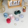 WisePoint Velvet Ring Box, Hexagon Wedding Ring Box Storage Ring