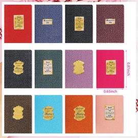 12 Pieces 1:12 Scale Miniatures Dollhouse Books Assorted Miniatures Books Dollhouse Mini Books Dollhouse Decoration Accessories Doll Toy Supplies (Assorted Style)