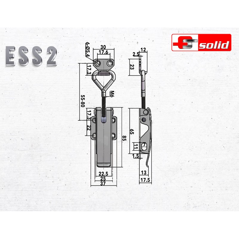 FTsolid ESS2 Adjustable Stainless Steel Toggle Lock Crate Lock Rustproof