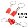 FKWKUW Heart Key Fob, Small Key Ring, Heart, Red Brick,