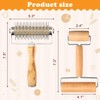 2Pcs Pizza Dough Roller & Dough Docker, Wood Rolling Pin