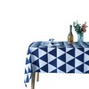 WedDecor 60 x 84 Inch Geometric Triangles Tablecloth Rectangle, Waterproof