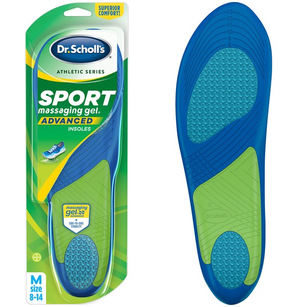Dr. Scholl’s Sport Insoles Superior Shock Absorption and Arch Support to Reduce Muscle Fatigue and Stress on Lower Body Joints (for Men's 8-14, also available for Women's 6-10)