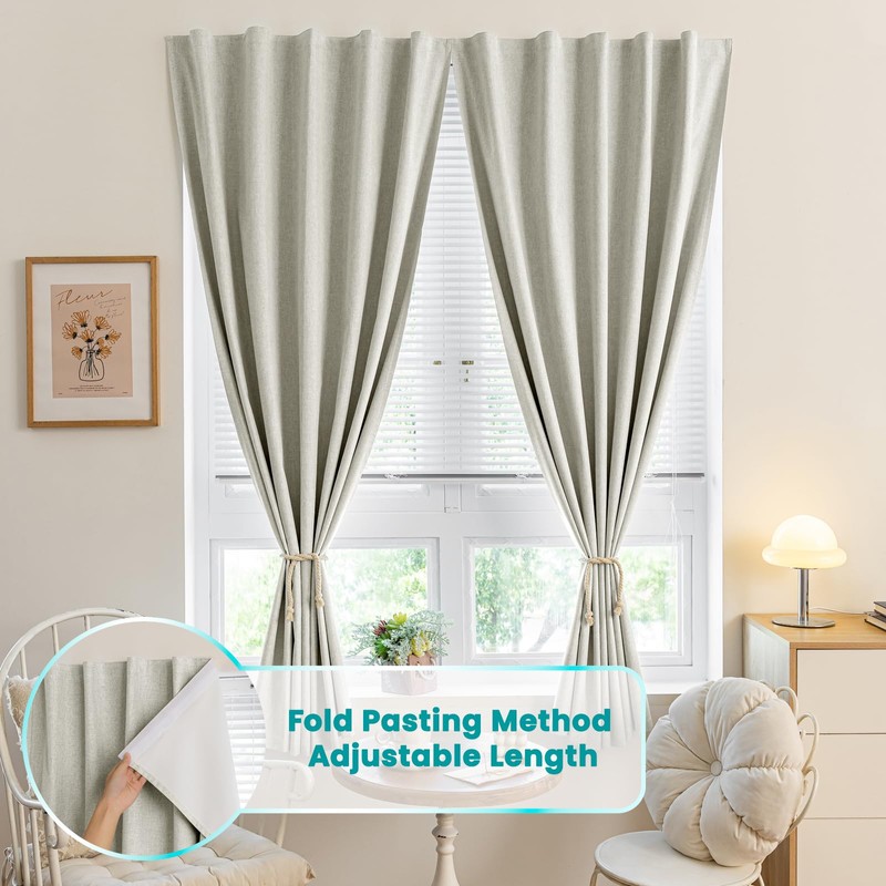 Sovtfides 100% Blackout Magic Tape Stick On Curtains Window Shades
