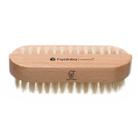 Hydréa London Wooden Nail Brush - Double-Sided Natural Nail Brush - Hand & Foot Brush with Natural Bristle, Eco Friendly Nail Brush, Fingernail Cleaner Scrubber - FSC® Certified Beechwood