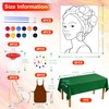 8-Guest Paint & Sip Kit for Adults,8''x10'' Pre Drawn Black