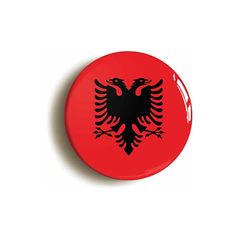 Ozorath ALBANIA ALBANIAN NATIONAL FLAG BUTTON BADGE (1inch / 25mm