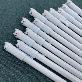 sencoo Girl Cute Pens Blue Ink Kawaii Pen Cute Cat Pen 0.5 mm Gel Pens for School Office Supplies (Blue)