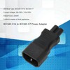 4Pcs IEC320 C14 to IEC320 C7 Power Adapter Universal Black