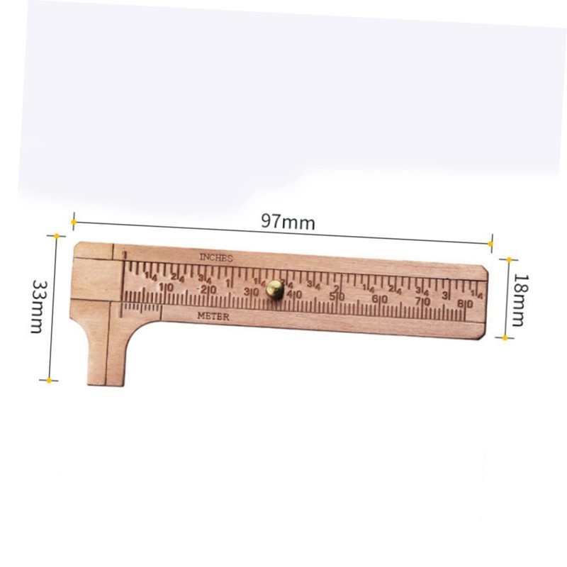 Baluue 3pcs 0-100mm Dual Scale Vernier Caliper Non-magnetic Mini Brass